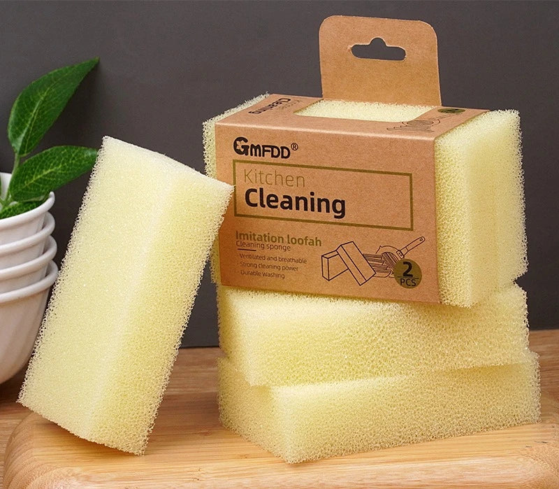 Loofah Sponge Dish Scrubber for Kitchen Cleaning Magic Eco-Friendly Household Pot Scrubber Filter Sponge