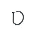 New Curved Barbells Fake Nose Piercing D Shaped Tragus Helix Stud Earring Hoop Septum Stainless Steel Ring Nostril Body Jewelry