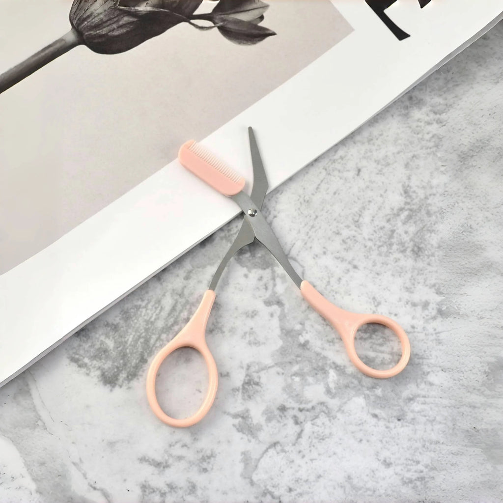Eyebrow Razor Scissor  Stainless Steel Safe Anti-scratch Trimmer for Beginners Crescent Sharp Beauty Tool Multi-color