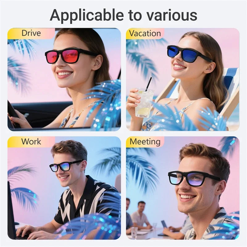 Creatively Smart Sunglasses Electronic Switching Color Change Dimming AI Translation Music Audio BT Calling Intelligente Glasses