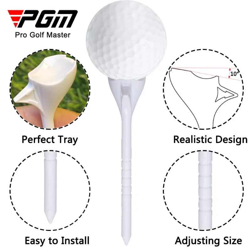 Golf Tees 10pcs Random Color 10 Degree Inclined Plastic Ball Seat JCT001