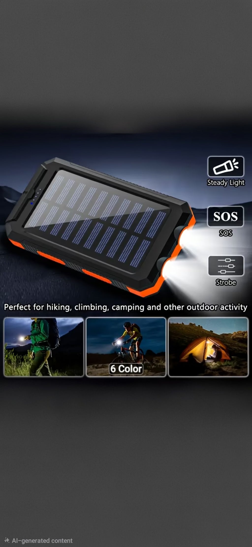 Portable solar charger and power bank